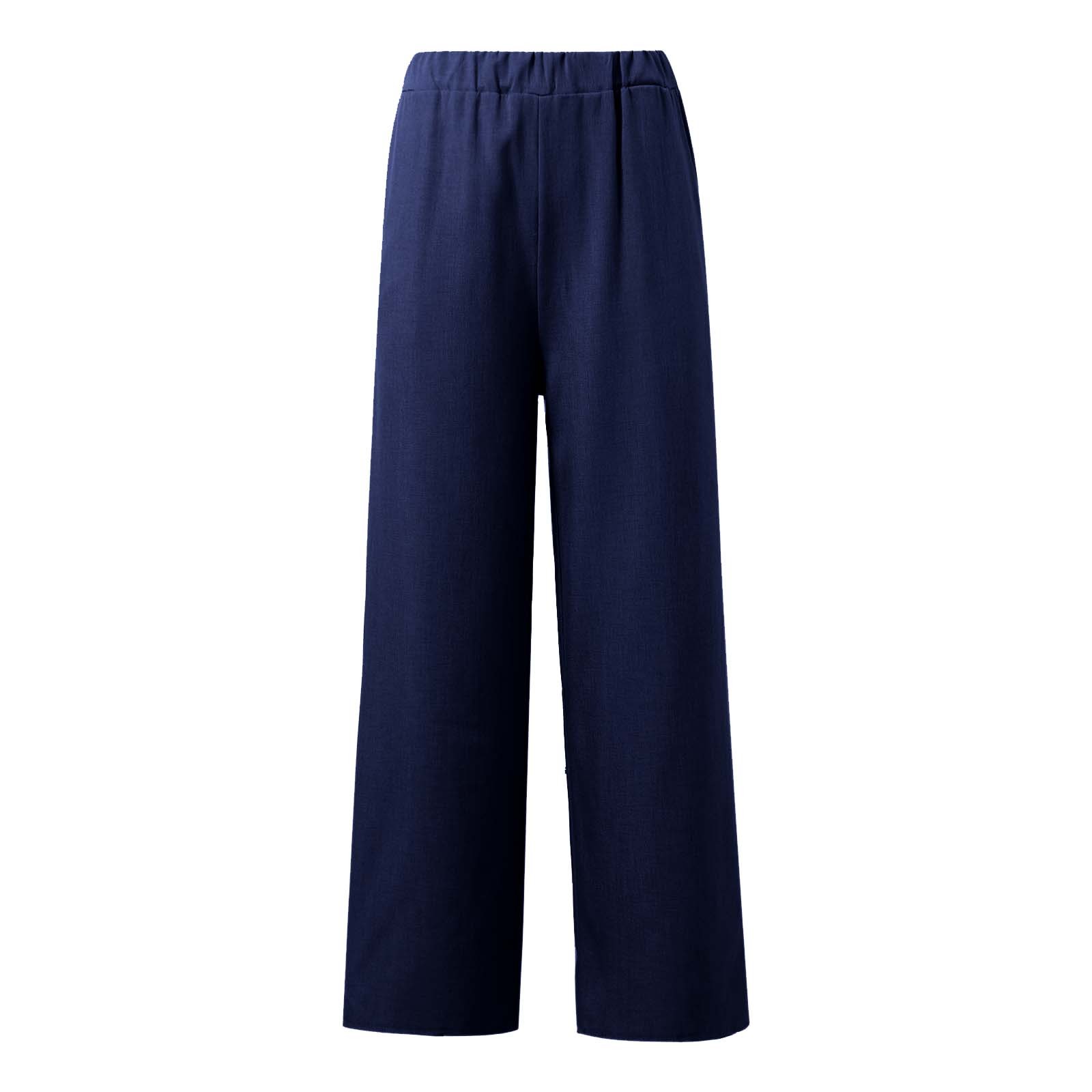 thumbnail image 4 of Conjunto de dos piezas de verano para mujer con chaleco sin mangas de color liso y espalda hueca de encaje - Poliéster, cuello cuadrado, pantalones de pierna ancha - Tallas S-XXL, 4 of 6